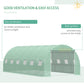 19.7' x 9.8' x 6.6' Large Walk-in Greenhouse Garden Plant Seed Growing Tent Tunnel Shed with Windows and Door Green