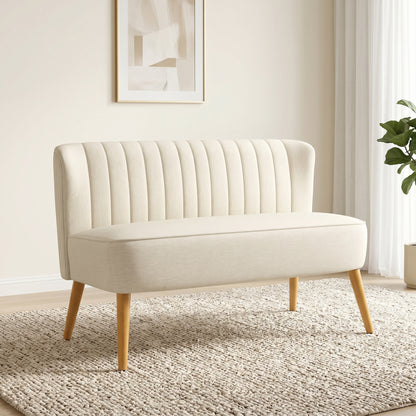 2-Seater Sofa with Wood Legs