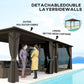 10' x 12' Deluxe Hardtop Gazebo with Metal Roof, Aluminum Frame Patio Gazebo Garden Sun Shelter Outdoor Pavilion with Curtains and Netting, Grey
