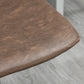 Adjustable Counter Height Bar Stools Set of 2, 360° Swivel Kitchen Counter Stools Dining Chairs with Backs, Vintage Leather, Brown