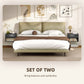 Floating Nightstand Set of 2, Wall Mounted Bedside Table with Drawer for Bedroom, Grey