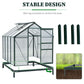 6' x 8' Greenhouse Clear & Twin Wall Panels Green Frame Press to Select
