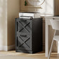 2 Drawer File Cabinet with Silent Slides, Vertical Farmhouse Filing Cabinet Fits Letter/A4 Size Home Office, Black