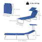 Outdoor Lounge Chair, Adjustable Folding Chaise Lounge, Tanning Chair with Sun Shade for Beach, Camping, Hiking, Backyard, Light Grey