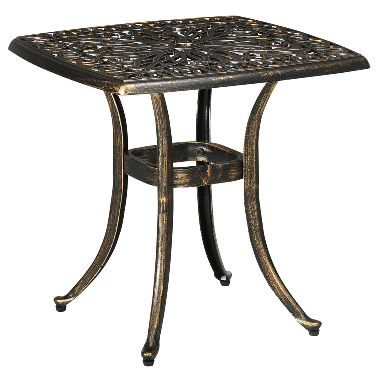 21" Aluminum Side Table with Umbrella Hole