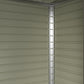 8 x 4FT Galvanized Garden Storage Shed, Metal Outdoor Shed with Double Doors and 2 Vents, Light Grey