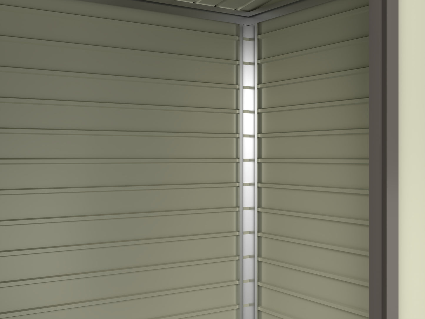 8 x 4FT Galvanized Garden Storage Shed, Metal Outdoor Shed with Double Doors and 2 Vents, Light Grey