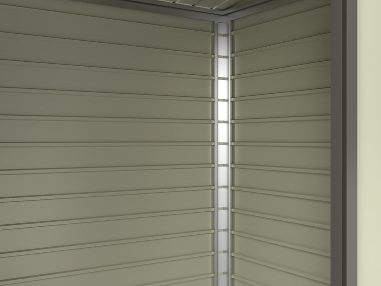 8' x 4' Galvanized Garden Tool Shed with Double Doors and Vents