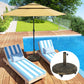 46 lbs Resin Round Patio Umbrella Base, Umbrella Stand with Wheels, Outdoor Umbrella Stand for 1.3"/1.5"/1.9" Umbrella Poles for Outdoor, Lawn, Poolside, Bronze