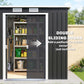 7' x 4' Galvanized Steel Garden Shed with Foundation Kit