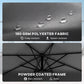 10FT Cantilever Patio Umbrella with 8 Ribs, Offset Patio Umbrella with Cover and Wind Ropes for Garden, Yard, Dark Grey