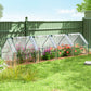 Portable Mini Greenhouse Tunnel Growing Tent Plants Flower Warm House w/ Zippered Roll-up Doors, Clear