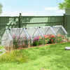 Clear Portable Mini Tunnel Greenhouse with Zippered Doors