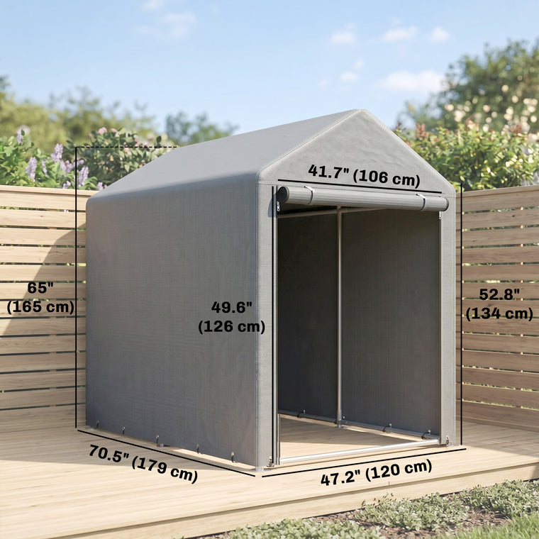 4' x 6' Bike Storage Shed with Roll-Up Door