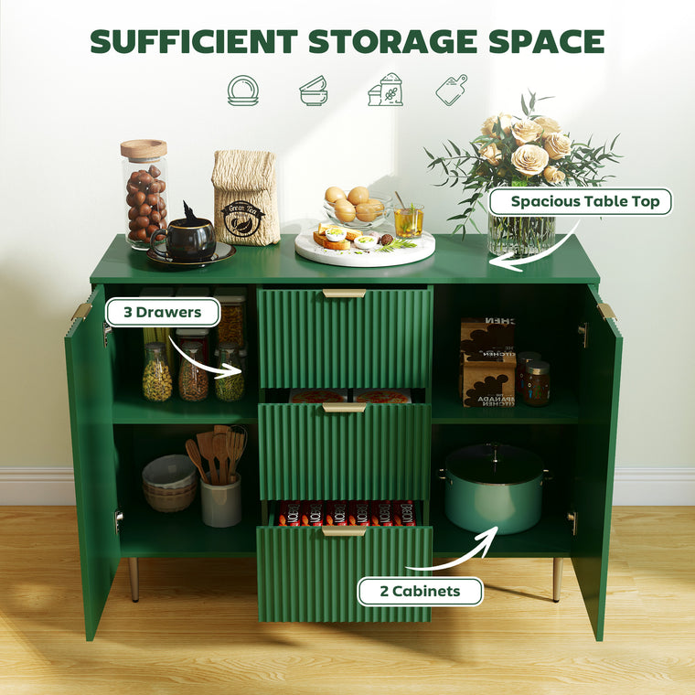 Sideboard Buffet Cabinet with 3 Drawers