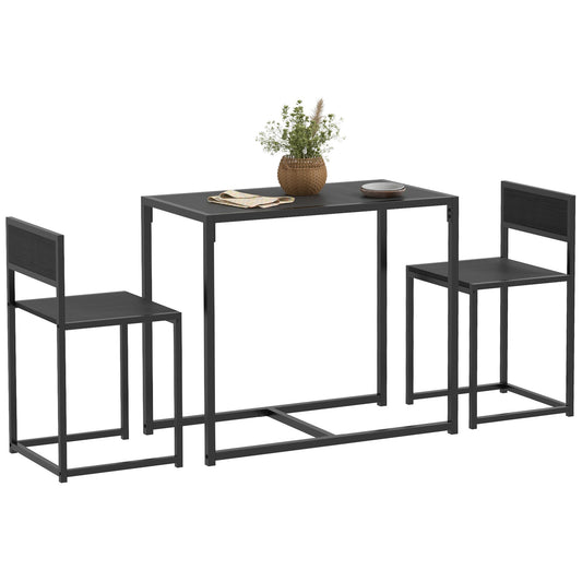 Industrial Dining Set for 2 - Black