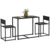 Industrial Dining Set for 2 - Black