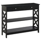 39" Console Table, Narrow Entryway Table with Storage Shelves, Drawers and X Frame for Behind Couch, Living Room, Hallway, Black