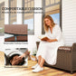 2-In-1 Outdoor Storage Bench, 29 Gallon Wicker Deck Box with Handles and Cushion, Tan