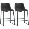 Counter-Height PU Leather Bar Stools Set of 2