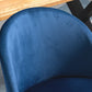 Set of 2 Mid-Back Dining Chair, Mid-Back Velvet-touch Upholstery Kitchen Chair for Living Room Dining Room, Dark Blue