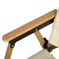 Set of 2 Camping Chair, Lightweight Folding Chair, Portable Armchairs, Excellent for Festivals, Fishing, Beach and Hiking, Beige
