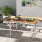 3ft Picnic Table with Slide Shelf Outdoor Portable Aluminum Folding Table 2 Adjustable Height