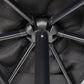 6.6FT Patio Umbrella, Outdoor Parasol with 6 Solid Ribs, Black