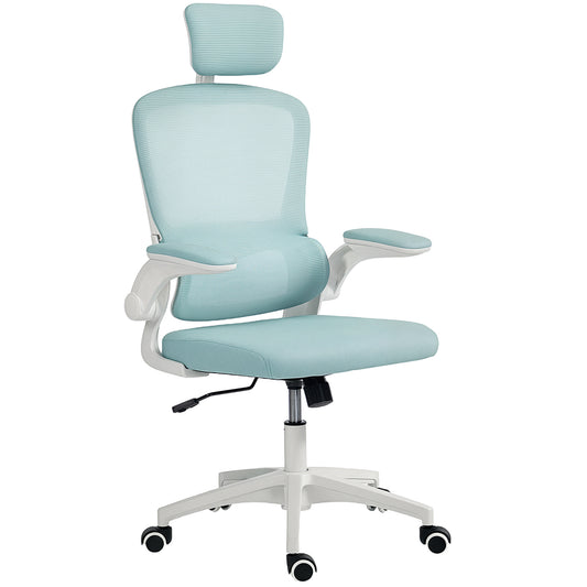 Ergonomic Mesh Office Chair with Lumbar Support - Light Green
