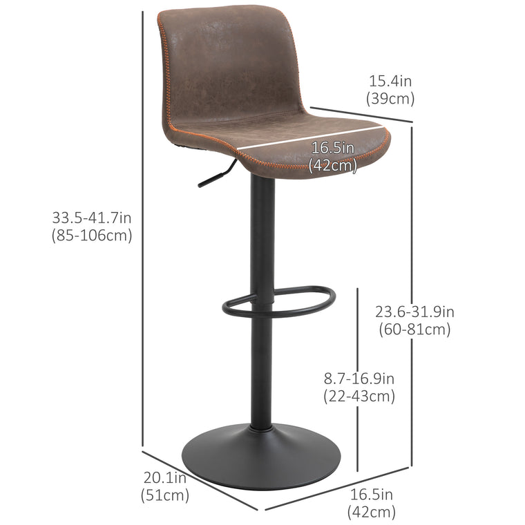 Swivel Counter-Height Bar Stools Set of 2 - Brown