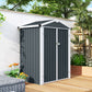 4.4' x 3' Outdoor Storage Shed with Double Doors, Metal Garden Shed for Backyard Patio