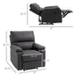 Recliner Chair, Manual Reclining Chair with Footrest, Padded Seat for Living Room, Bedroom, Study, Dark Grey