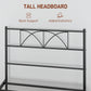 Metal Twin Platform Bed Frame with Headboard, Steel Slat Support, Underbed Storage, No Box Spring Needed, Easy Assembly