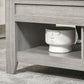 Lift Top Coffee Table with Hidden Storage Compartment and Open Shelves, Lift Tabletop Pop-Up Center Table for Living Room, Light Grey