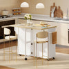 Kitchen Island with Storage, Rolling Kitchen Cart with Charging Station, Drop Leaf, Spice Rack, Towel Rack, Drawers