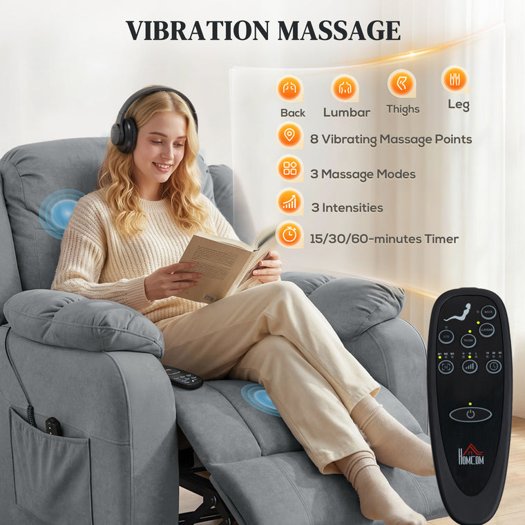 Power Massage Recliner with 2 Memory Positions