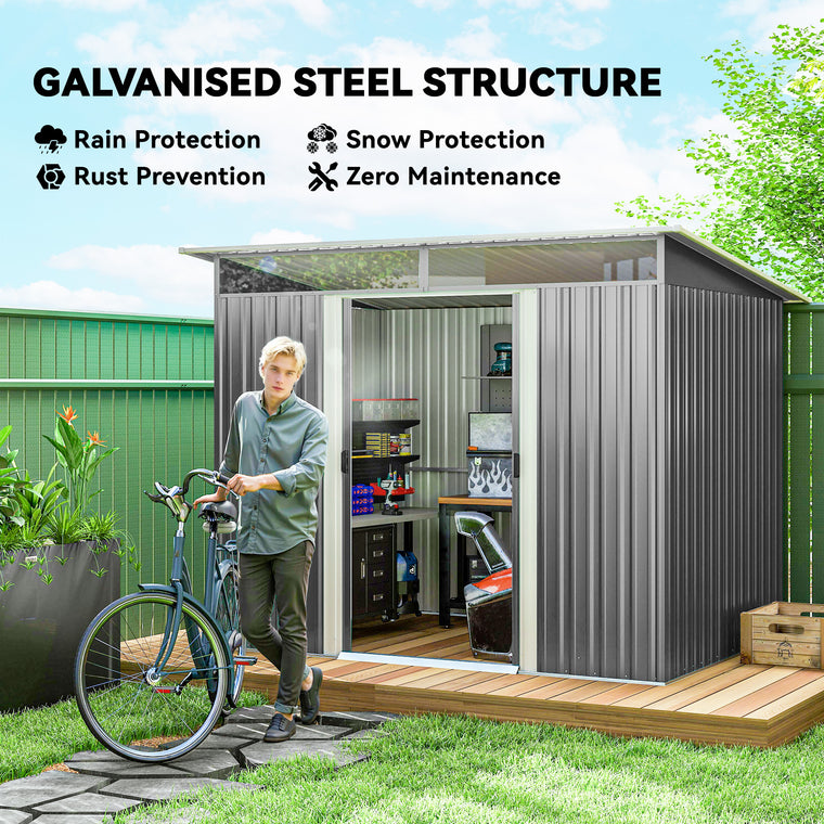 8.5' x 6' Steel Garden Shed