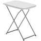Folding Picnic Table 5-Level Height Adjustment, Portable Camping Table for Outdoor Indoor Use 30" x 20", White