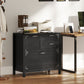 Lateral Filing Cabinet, Farmhouse File Cabinet with 4 Drawers, Fit Letter/A4/Legal Hanging Files, Black Wood Grain