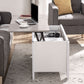 Lift Top Coffee Table with Hidden Storage Compartment and Open Shelves, Lift Tabletop Pop-Up Center Table for Living Room, White