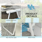 Set of 4 Folding Patio Chairs, Portable Chair Set with Armrests for Camping, Garden, Pool, Beach, Backyard, Blue