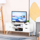 TV Stand for TVs up to 50", TV Cabinet with Shelves, Drawers and Cable Hole, Entertainment Unit for Living Room, White