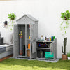 Wood Storage Cabinet with Shelves and Vents