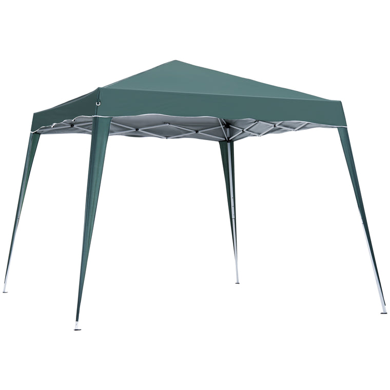 8' x 8' Green Foldable Pop-Up Canopy Tent with Carrying Bag