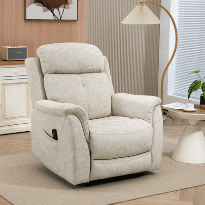 Manual Recliner with Massage and Side Pockets