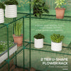 4.6' x 4.7' Portable Greenhouse with Flower Rack Shelves