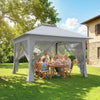 12' x 12' Light Grey Steel Party Tent with Roller Bag
