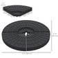 Set of 4 Umbrella Base Weights Outdoor Parasol Holder for Cross Base Portable