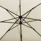 8' x 8' Cream White Offset Cantilever Umbrella with Cross Base