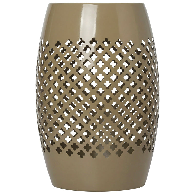 12.4" Steel Round Drum End Table